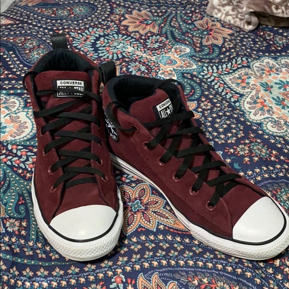 Converse Shoes - Maroon Converse padded collar